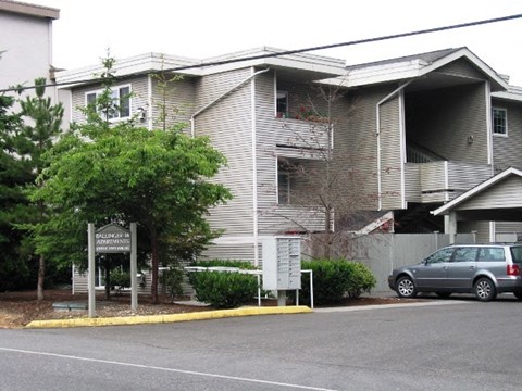 a building with a car parked in front of it